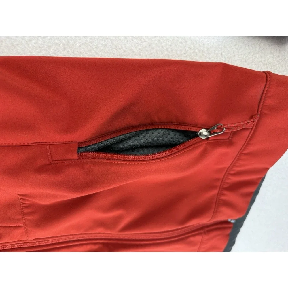 The North Face‎ TNF Apex Bionic Soft Shell Jacket Small Red and Black Full Zip